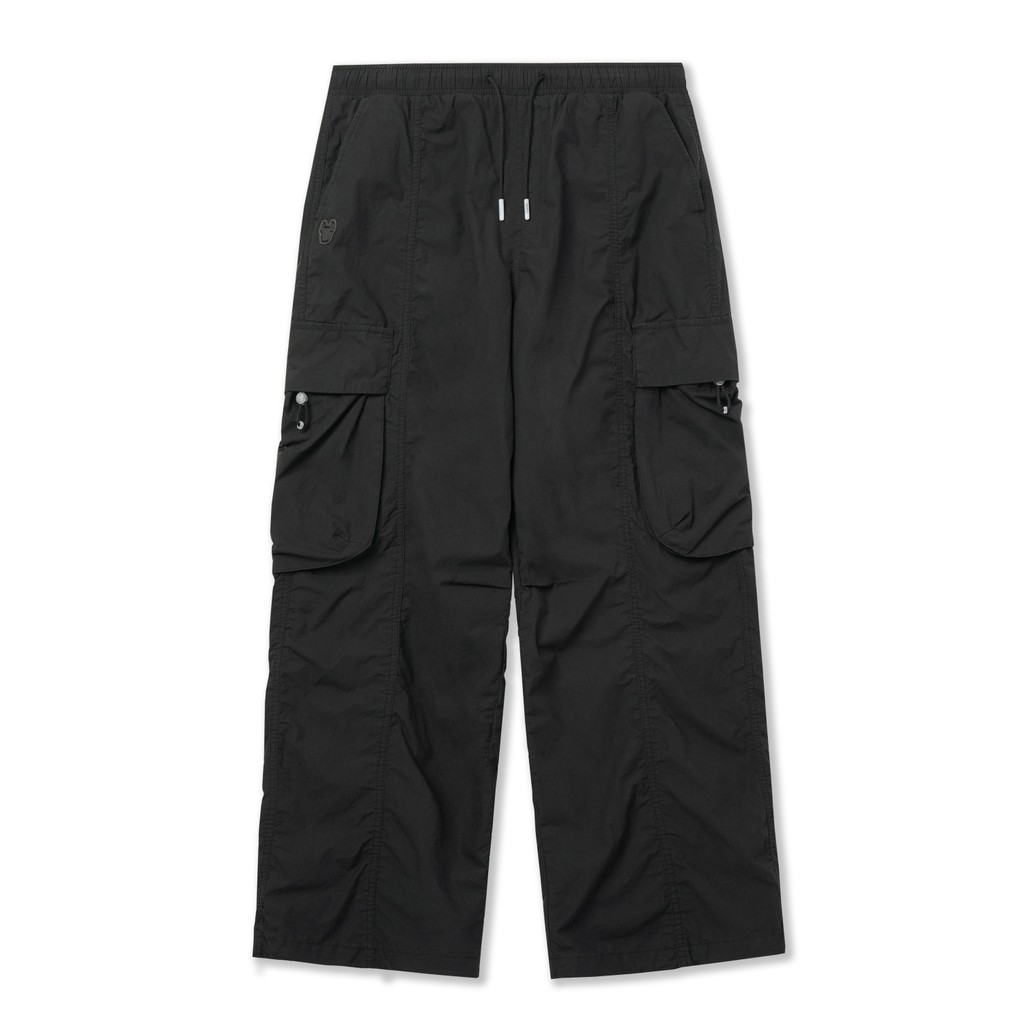 LIFEWORK - Lw3 Shirring Big Cargo Wide Pants Black - Celana Panjang Cargo Hitam Wanita