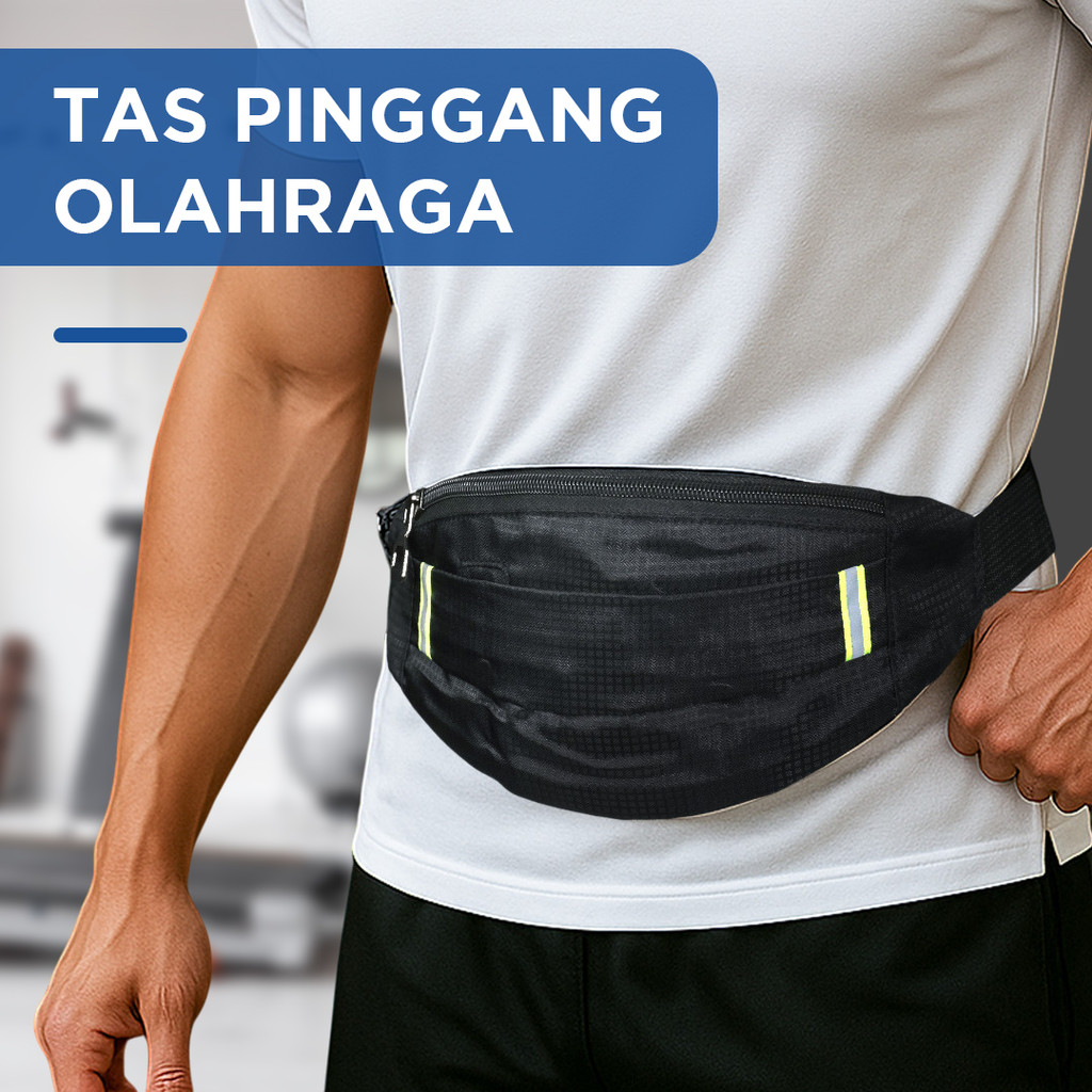 Araya Tas Pinggang Olahraga Lari Waterproof Running Waist Bag Reflektif - DX719 Araya Sale