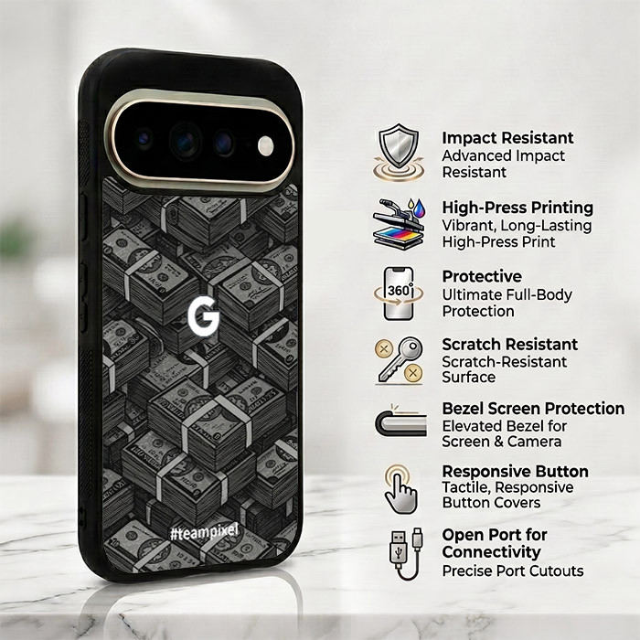 Team Pixel Logo Google Stacking Wealth NIT1659 Case Casing Google Pixel 11 11A 10 10A 9 9A 8A 8 7A 7