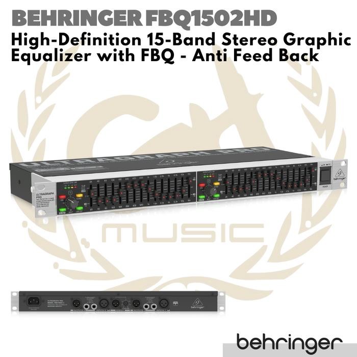 BEHRINGER ULTRAGRAPH PRO FBQ1502HD 15 Band Graphic Equalizer with FBQ