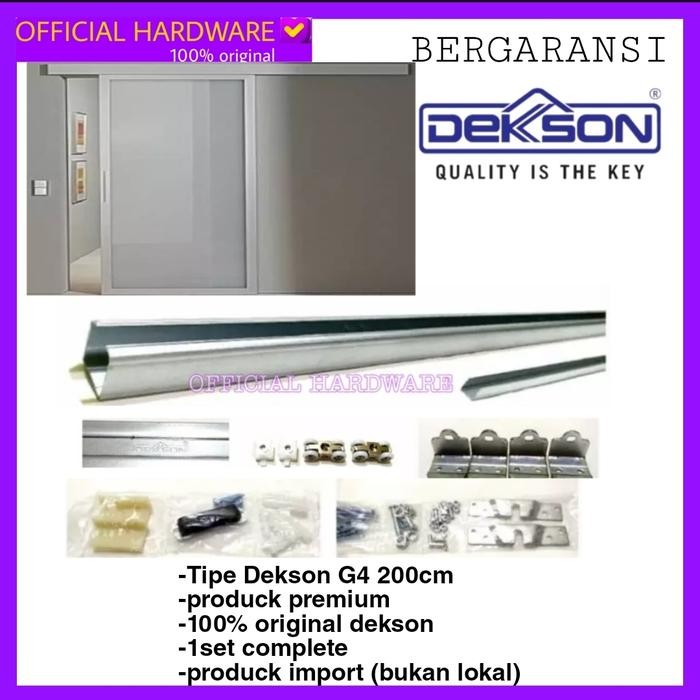 PREMIUM REL SLIDING DEKSON D4 200CM REL GANTUNG 2.0M REL PINTU GESER 200CM
