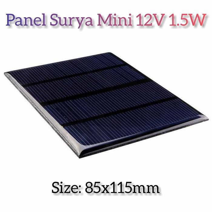 PREMIUM Panel Surya / Solar Cell 12V 1.5W Tenaga Matahari mini DIY