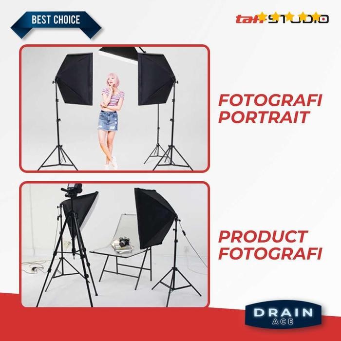 Payung Softbox Reflektor Fotografi + Bohlam