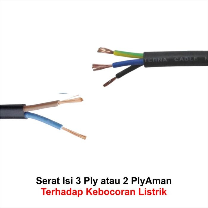KABEL LISTRIK ETERNA NYYHYO HITAM OUTDOOR 50 METER