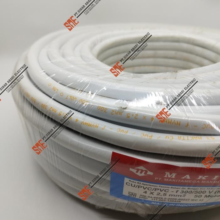 KABEL MAKITA NYMHY NYYHY 4X2.5 ROLL 50M PUTIH