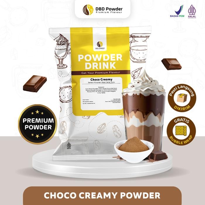

Tersedia Bubuk Minuman Cokelat Creamy 1Kg Powder Choco Creamy Premium