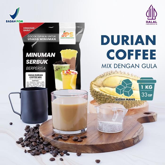 

Tersedia Bubuk Minuman Durian Coffee Mix Instan JPS 1Kg