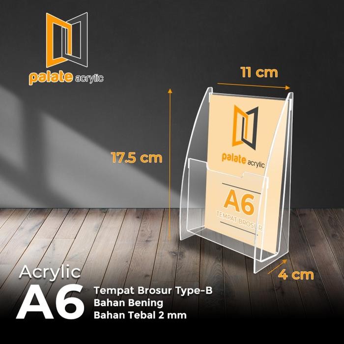 

Akrilik / Brochure Holder Acrylic/Tempat Brosur Akrilik - A6 2Mm