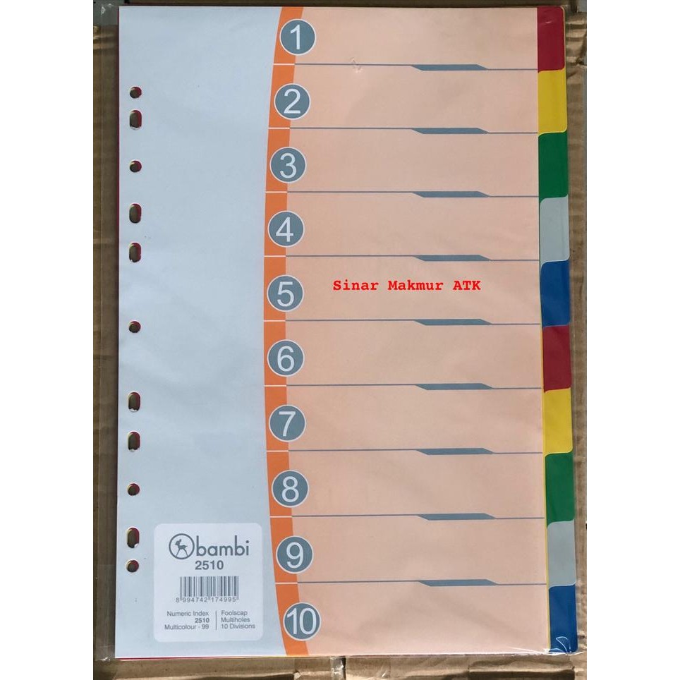 

Hot Sale! Divider / Pembatas Bambi 2510 Folio