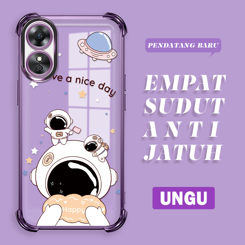 Softcase Transparan Kartun Casing For OPPO A17 A17K Case Cartoon  Kesing Protect Lens DLJ S3-0448