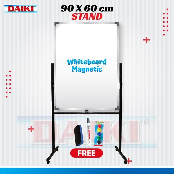 

Whiteboard / Papan tulis DAIKI Magnet Vertikal Single face Uk 60x90 Cm