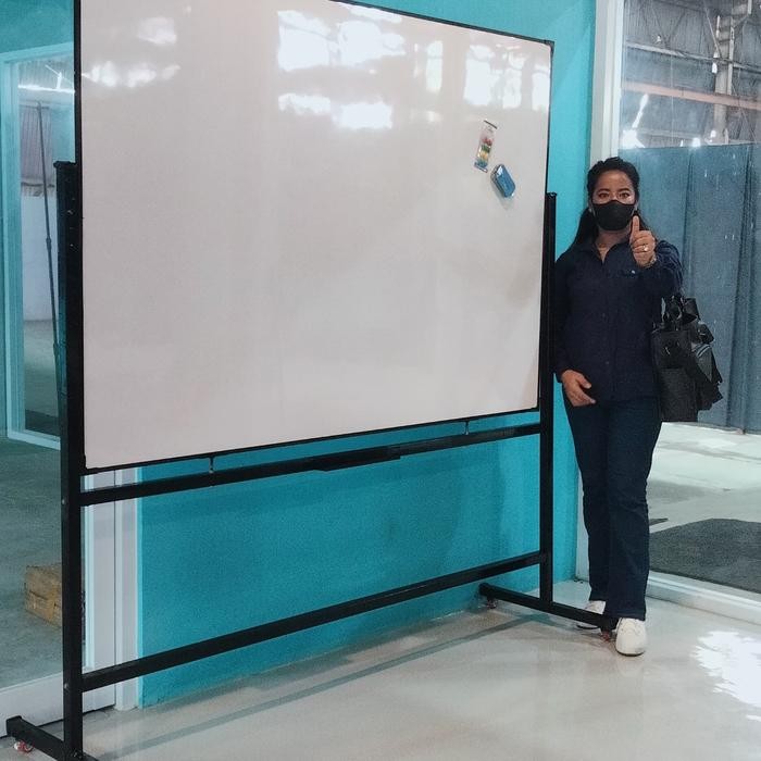 

white board Magnetik Standing Double face 120~180 Cm