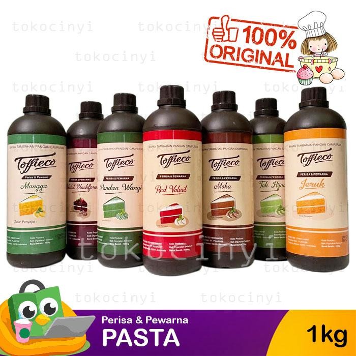 

Toffieco PASTA Perisa Pewarna 1 KG aneka rasa Vanilla Butter, Pandan Wangi, Pandan Suji, Talas,