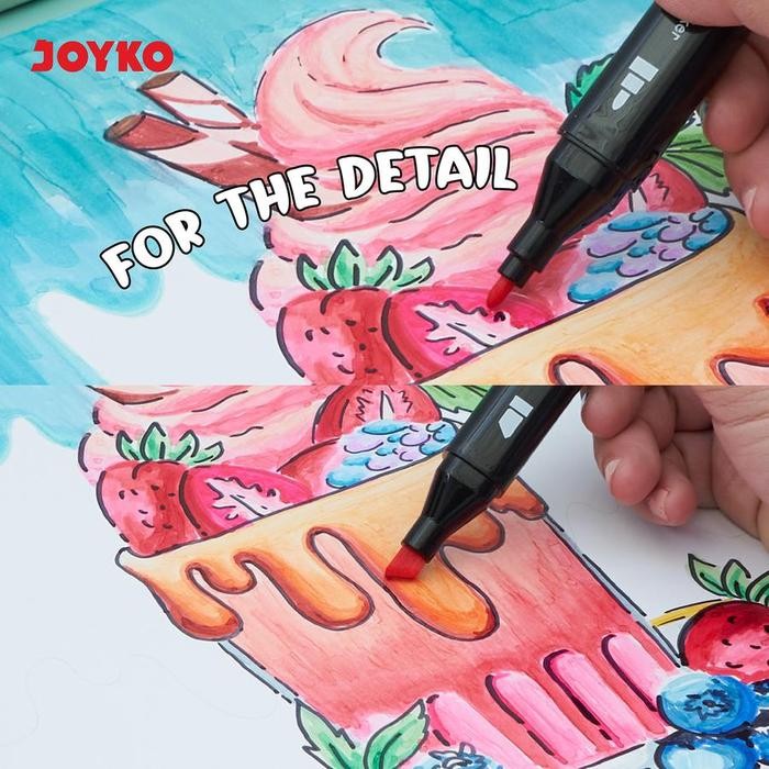 

Joyko Art Marker Spidol Penanda Seni Berwarna Armk-74-30 ~ 80 Colors