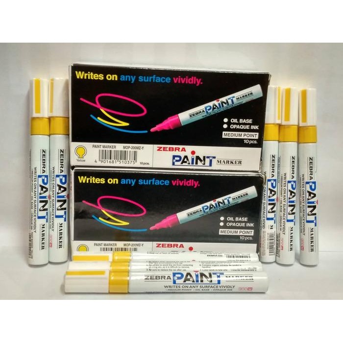 

Spidol Paint Marker Zebra Kuning - Medium Point Isi 10 Pcs Kuning