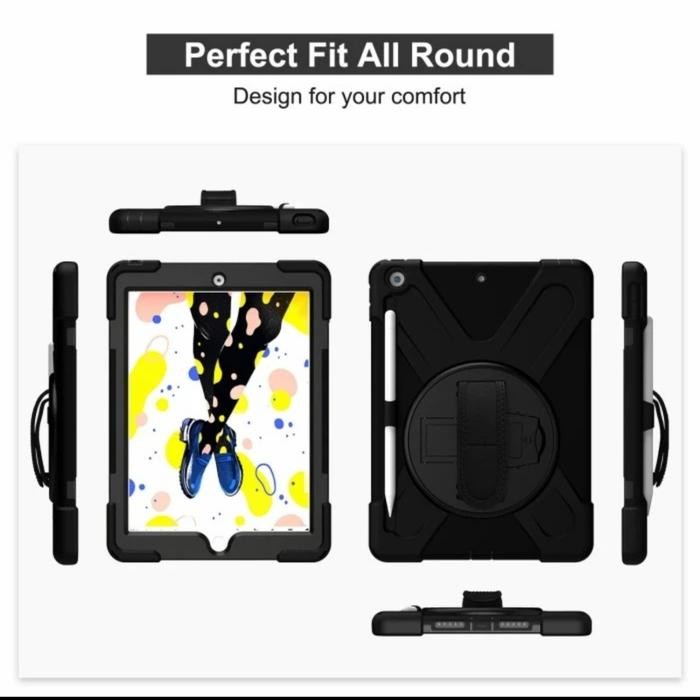 Case Armor Strap Free Tali Selempang Plus Pen Stylus Ipad 7/8/9 10.2In
