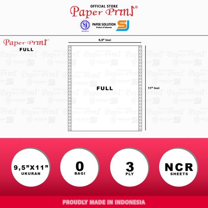 

Paperpryns Kertas Continuous Form Full 3Ply Ncr 9,5" X 11