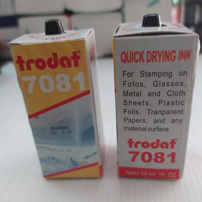

Quick Drying Ink Trodat 7081Stempel Utk Gelas, Plastik, Logam, Kain