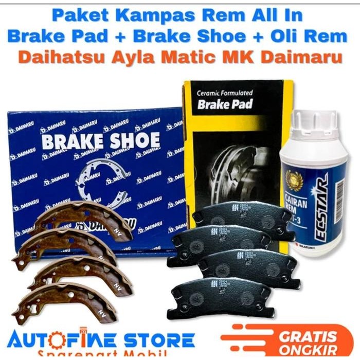 Paket Kampas Rem Daihatsu Ayla Matic Taiwan