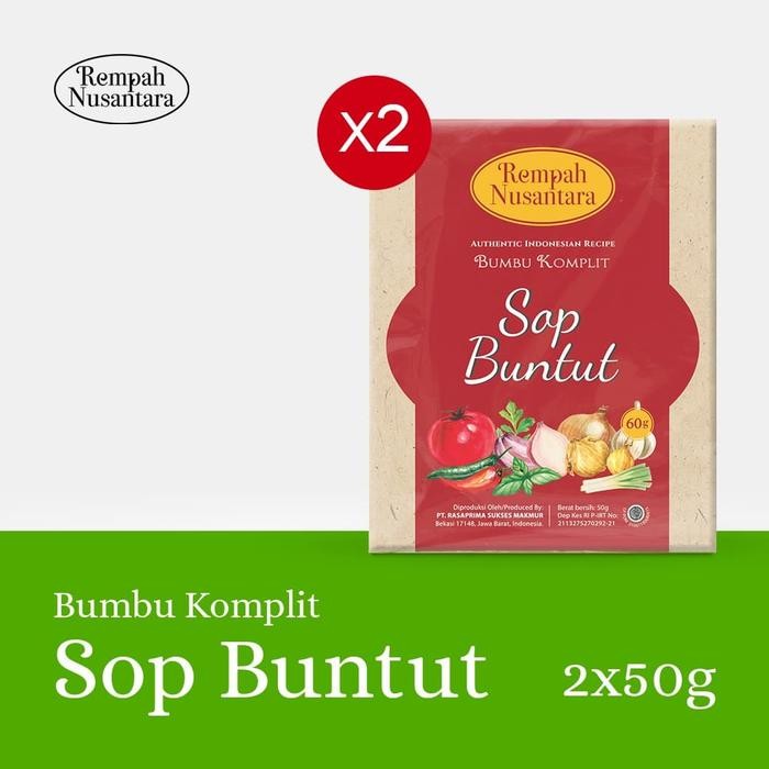 

BUMBU SOP BUNTUT REMPAH NUSANTARA 60 GR ( 2 PCS)
