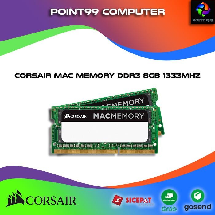 RAM CORSAIR 8GB (2X4) DDR3 1333 MHZ SODIMM MAC MEMORY LAPTOP