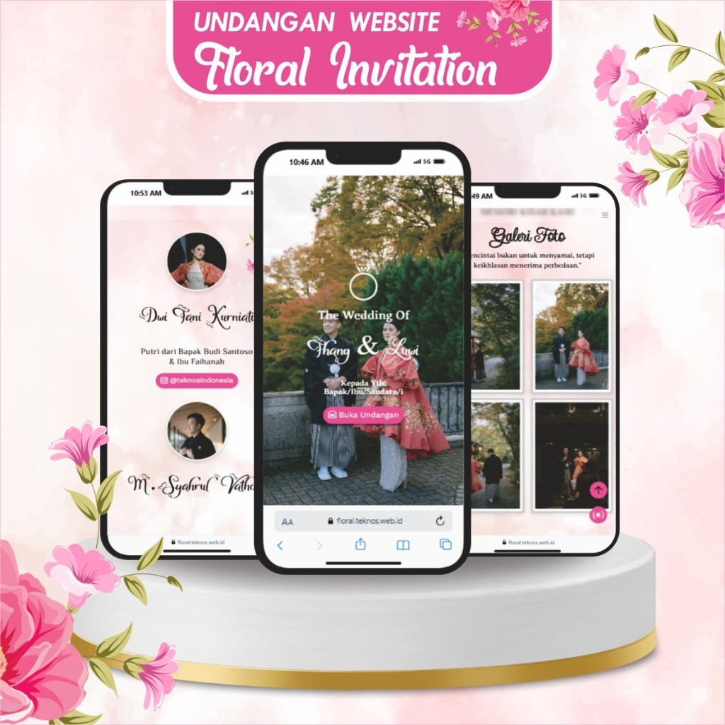 Undangan Website Pernikahan Digital - Undangan Online Tasyakuran & Khitanan - WEB FLORAL