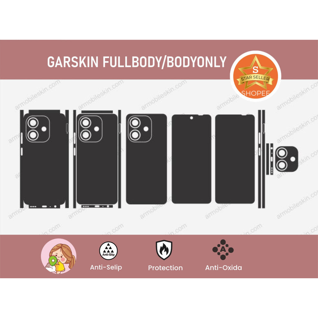 Custom Garskin OPPO A16k AntiGores Case Full Body/Body Only Bisa COD