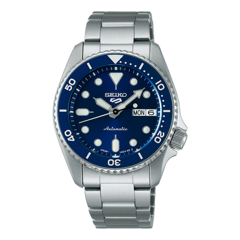 JAM TANGAN PRIA SEIKO 5 ORIGINAL AUTOMATIC STAINLESS SILVER KOMBINASI BLUE DIAL JAM SEIKO SRPL77K1 S