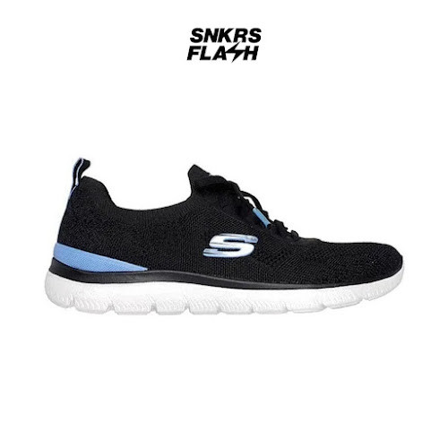 SKECHERS Sport Summits Black Blue Sepatu Casual Wanita - 150122BKLB - Size 39
