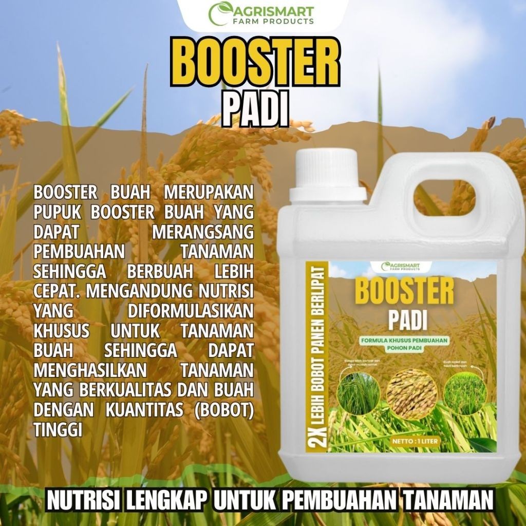 BOOSTER PADI 1 LITER -Pupuk Cair Buah dan Bunga plus ZPT untuk Tanaman Padi 1 Liter