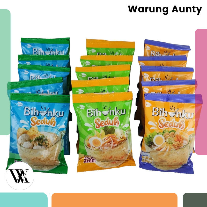 BIHUNKU SEDUH ECERAN MI SEDUH GELAS SOTO AYAM KALDU BAKSO MIE SACHET MIEGELAS RASA  SEHAT CUP MAKANA