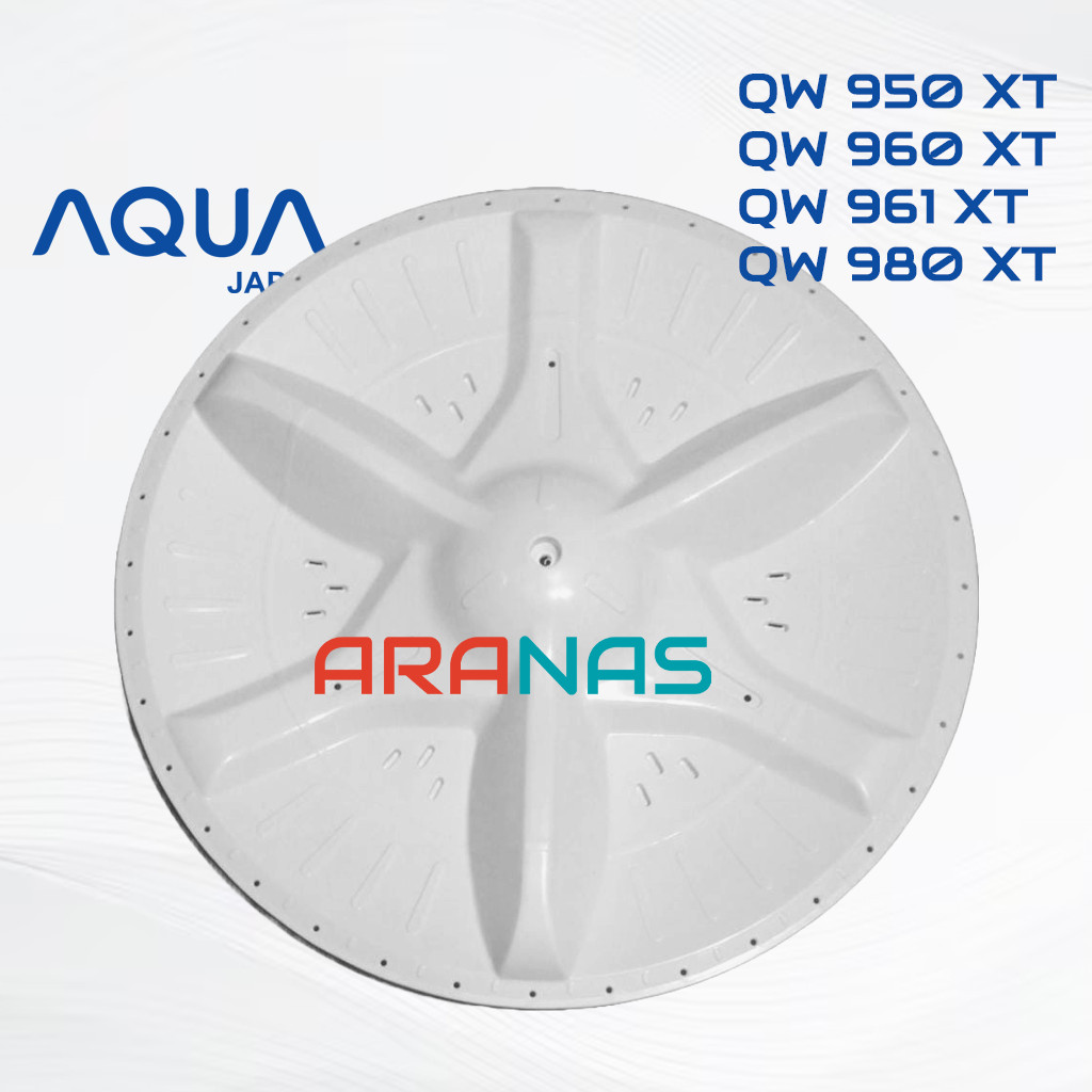 PULSATOR AQUA JAPAN 9 Kg QW950XT QW960XT QW961XT WQ980XT Pulisator Mesin Cuci 2 Tabung Baling As KOt