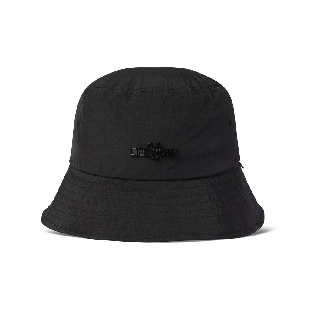 [LIFEWORK] - Ladok Wappen Bucket Hat Black - Topi Acc Hitam Unisex