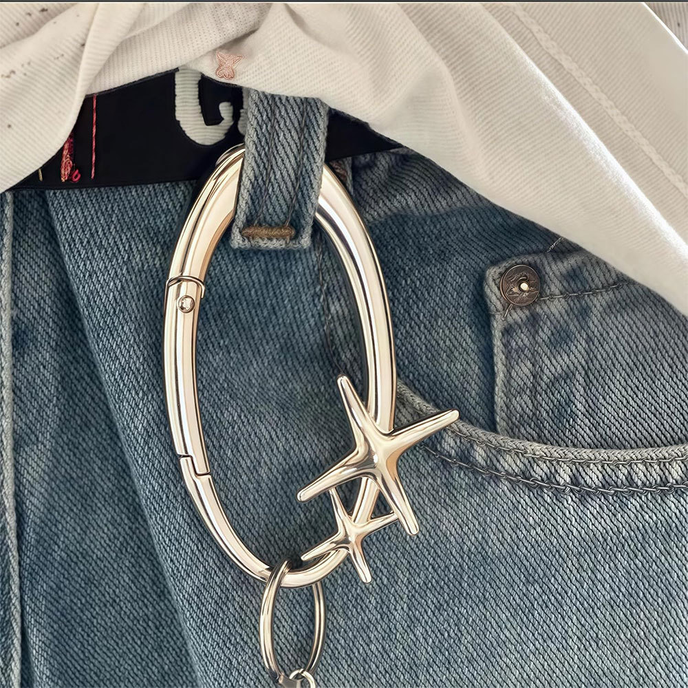 Karabiner Star Y2K Skena Gantungan Kunci Metal Keychain Pengait Tas Celana Fashion Outdoor Aksesoris