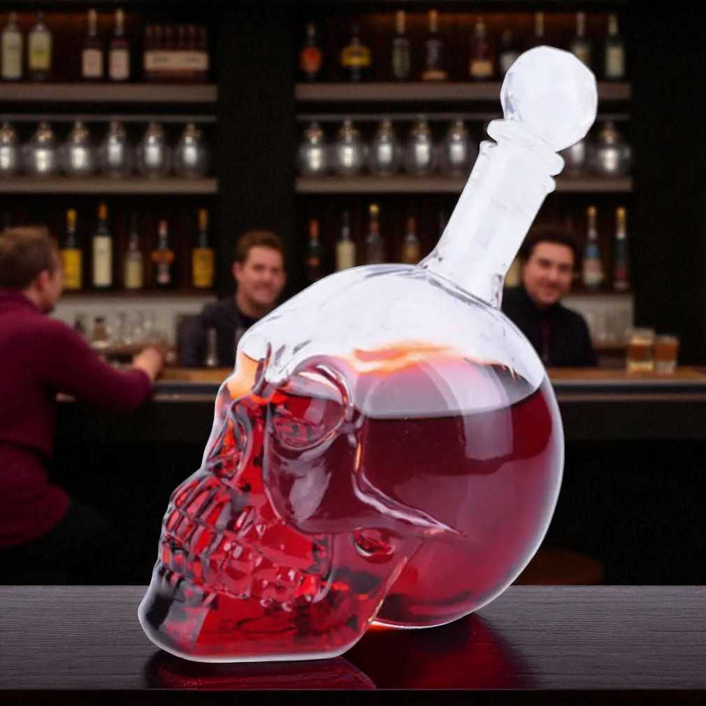 OUTAD Botol Kaca Tengkorak Crystal Skull Vodka Bottle 750ml - BKT750