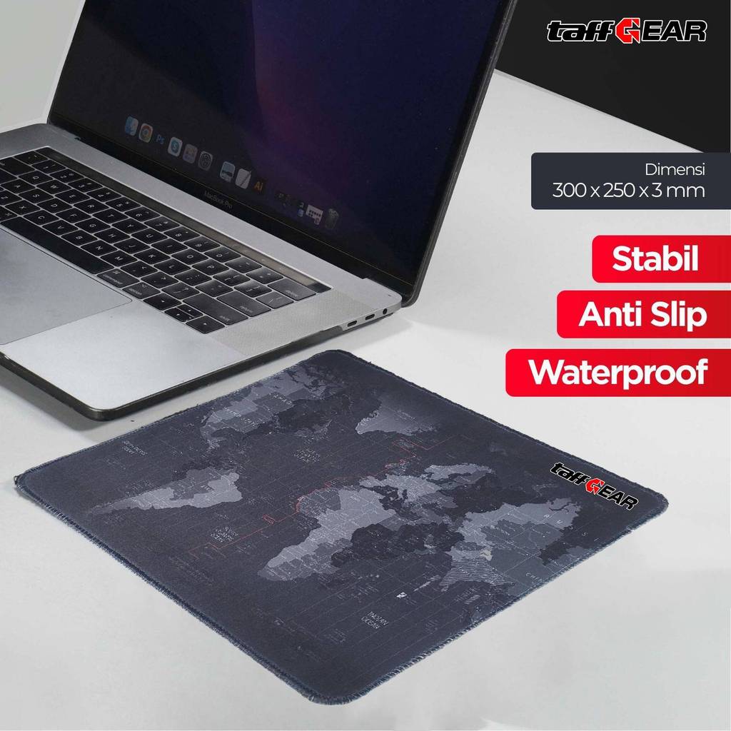 Galaxi TaffGEAR Gaming Mouse Pad Desk Mat Peta Dunia Anti Slip Waterproof - MP002 galaxi stores