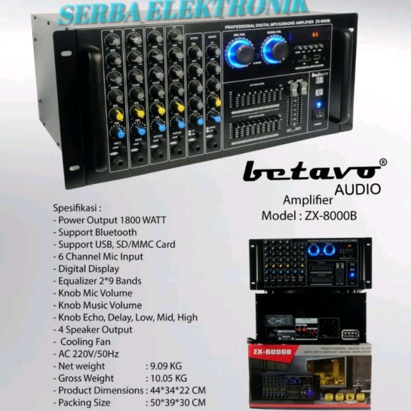 Power amplifier betavo ZX8000B ZX 8000B bluetooth
