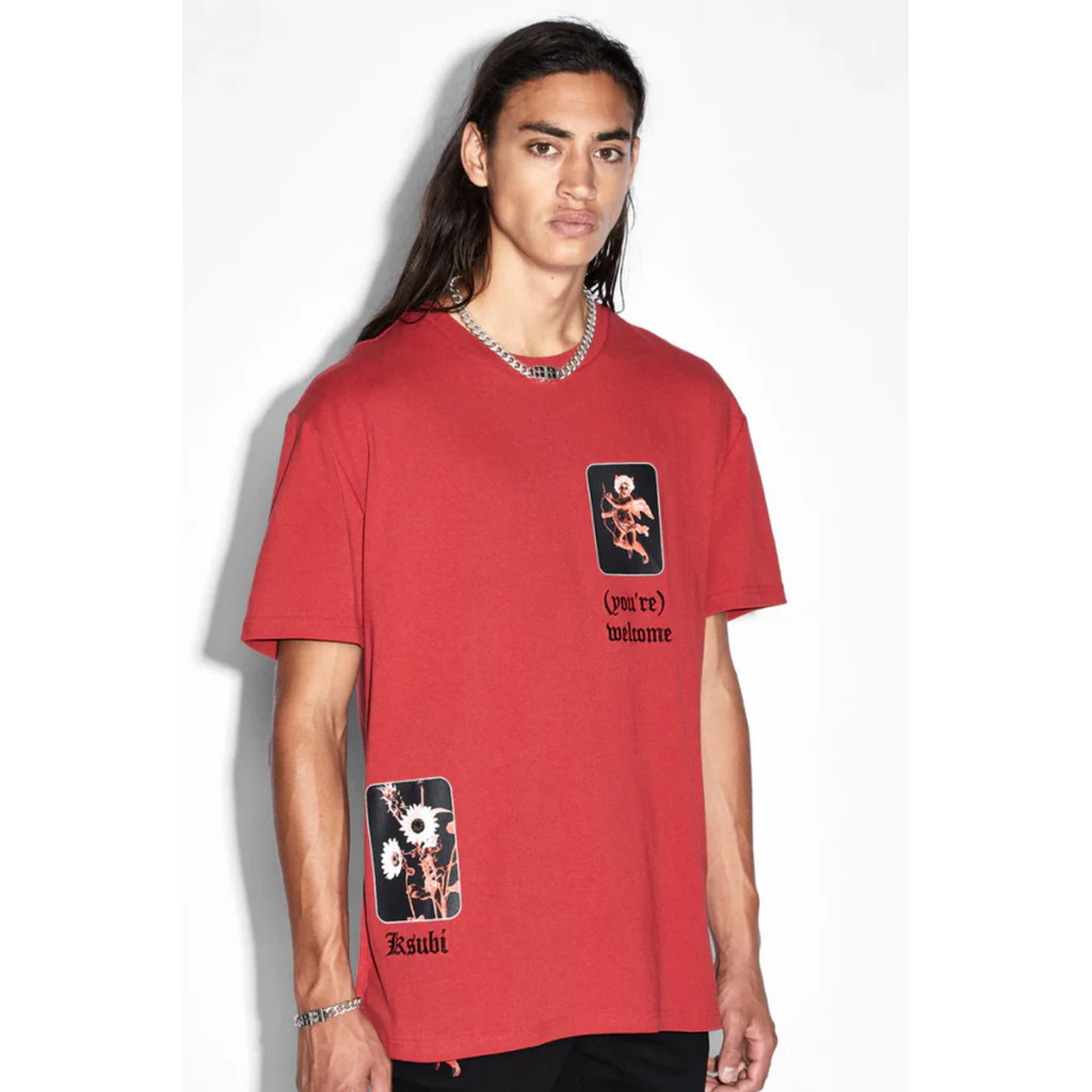 KSUBI ICONS BIGGIE SS TEE CRIMSON - Red