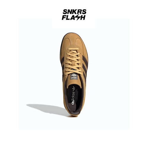 ADIDAS Gazelle Indoor Oat Dark Brown Sepatu Sneakers Pria - IH4771 - Size 46