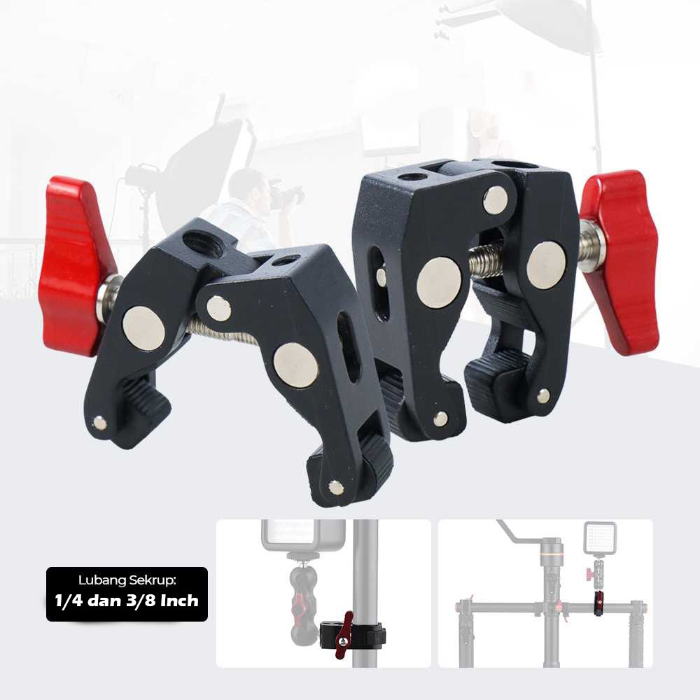 - Andoer Super Clamp Magic Arm Ball Head Mount 1/4 3/8 Inch - 1420 -