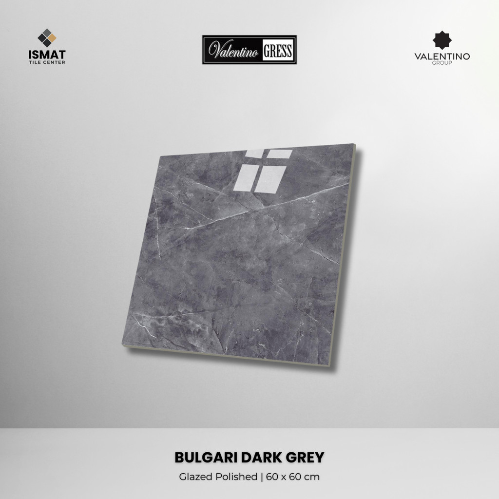 GRANITE VALENTINO GRESS 60X60 CM - BULGARI DARK GREY