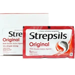 Strepsils (Original) Sachet - Permen Pelega Sakit Tenggorokan