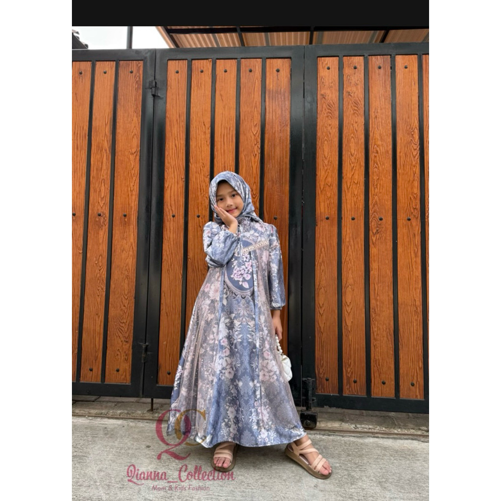 Gamis Couple Ibu Anak Perempuan Terbaru 2026 | Crinkle Mix Brukat | Jumbo | Pesta | Anak 10-15 Tahun