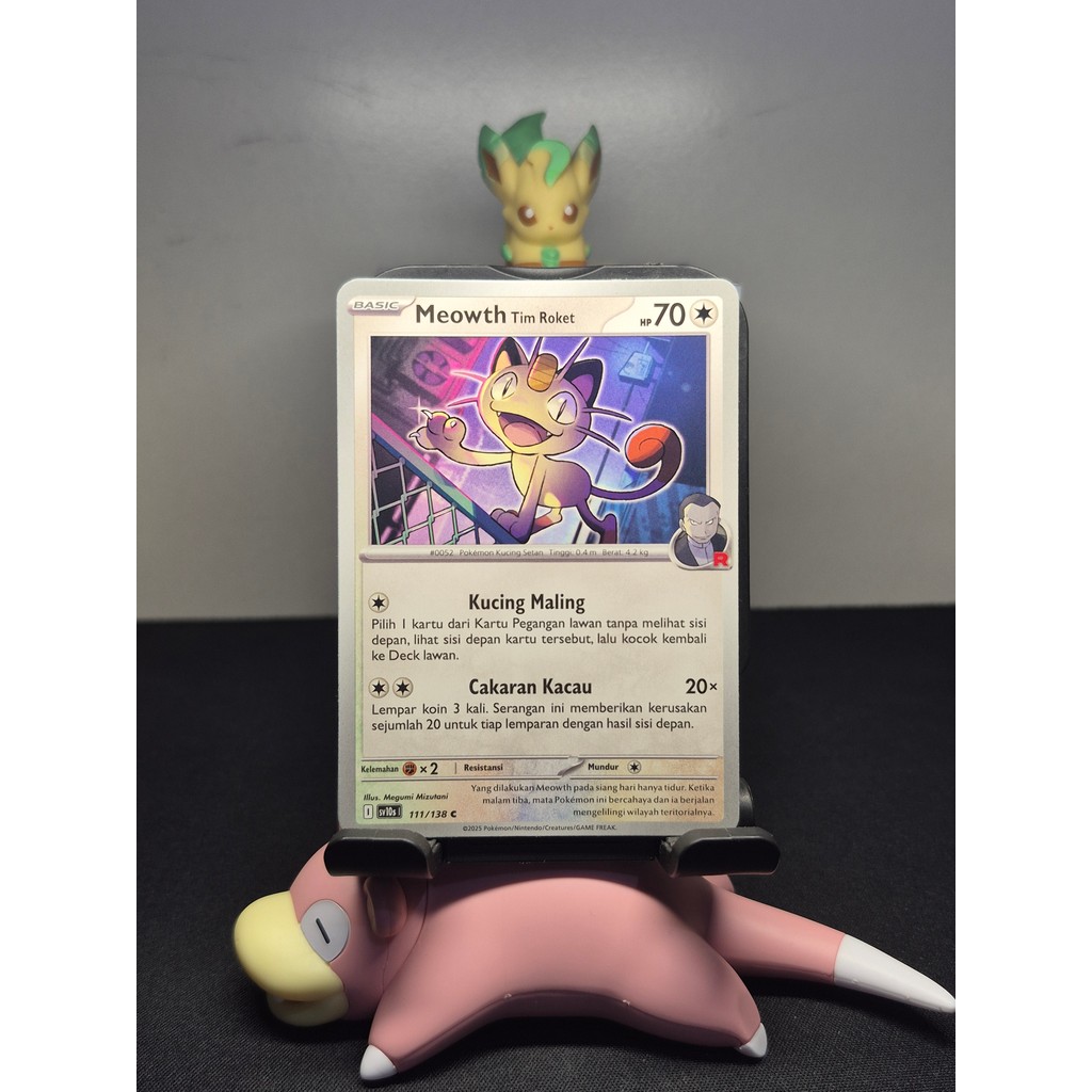 Meowth Tim Roket 111/138 C - Pokemon TCG Indonesian