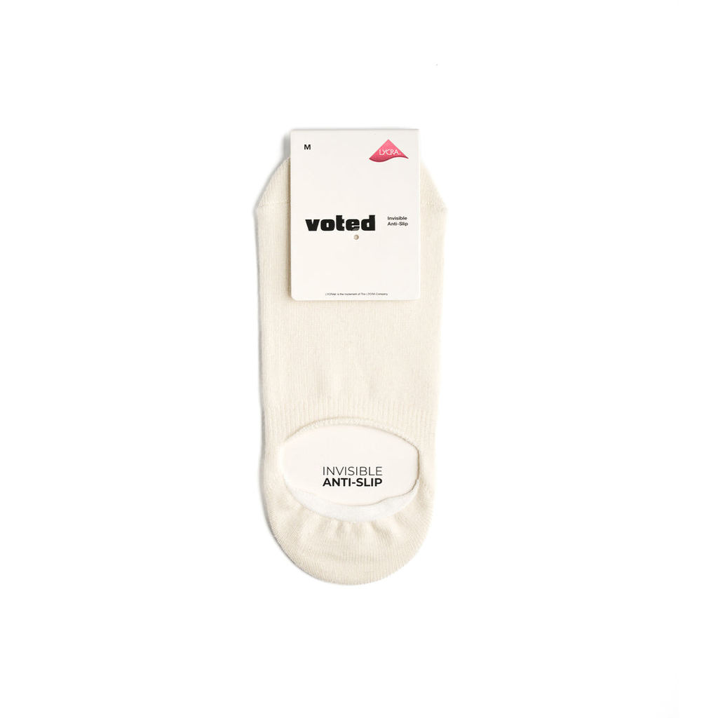 Voted Essential Invisible FW25 Ivory Socks