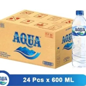 Aqua botol 600 ml / dus