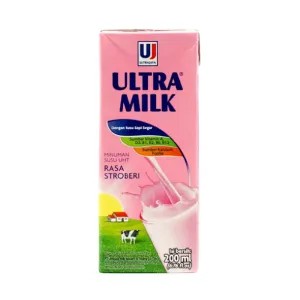 Susu Ultra Milk 200 Ml 1 Dus Strawberry