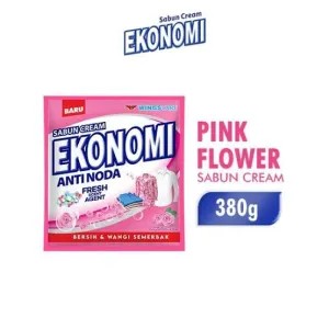 EKONOMI SABUN CREAM PINK FLOWER  380g