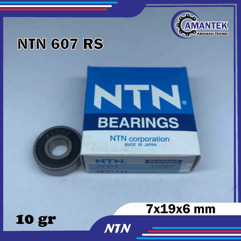 BEARING NTN 607 RS Tutup Karet Original Jepang | Laher Motor Presisi Kualitas Terbaik