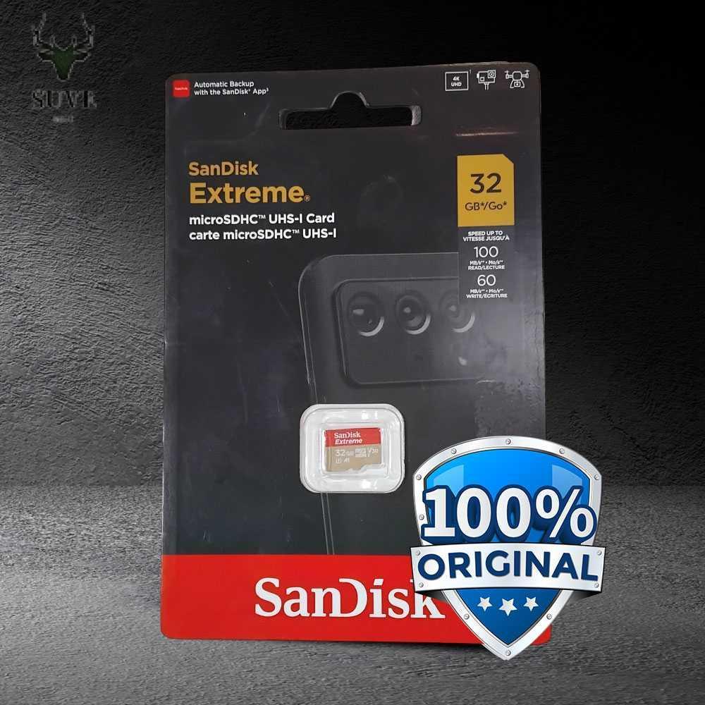 Official Store SanDisk Extreme MicroSDHC UHS-I Class 30 A1 100MB/s - SDSQXAF-GN6MN best seller